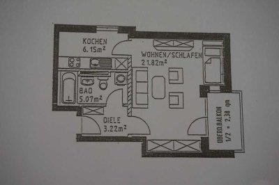 1-Zimmer Wohnung in Mühldorf Nord
