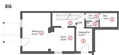 Modernisierte 4-Zimmer-Doppelhaushälfte mit Einbauküche in Mooswald, Freiburg im Breisgau