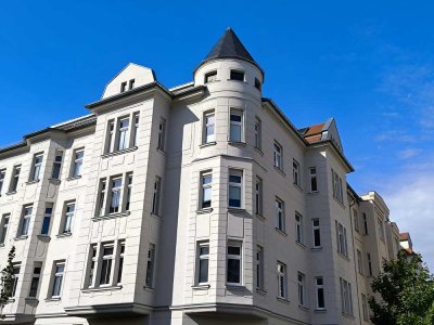 Attraktive 3-Zimmer-Wohnung mit Holzdielenböden, Balkon und EBK in Leipzig Gohlis-Mitte, Erstbezug