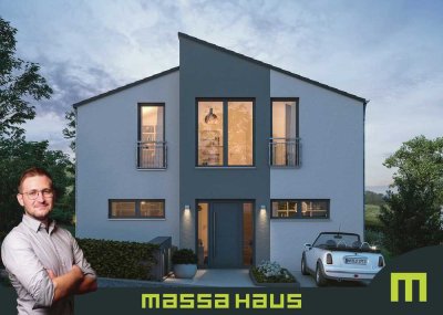 Architektonische Vielfalt: Einfamilienhaus mit harmonischer Raumverteilung.