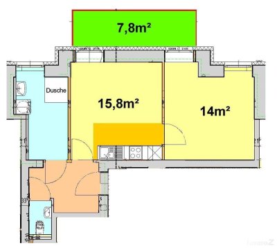 Provisionsfreie 2-Zimmer-Altbauwohnung mit großem Balkon in Herz-Jesu bei Schillerplatz ab 01.01.2026