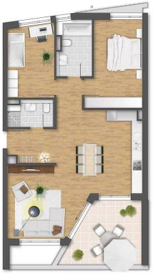 Helle 3-Zimmer Wohnung mit Balkon in S-Möhringen, ab 1. April 2026