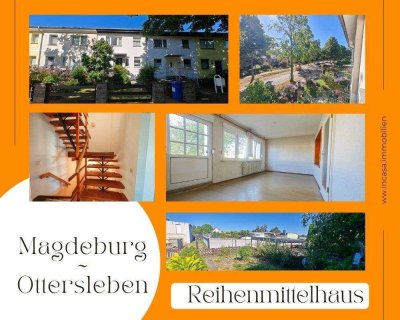 Reihenmittelhaus mit 5 Zimmern in Magdeburg Ottersleben, Terrasse und kleinen Garten