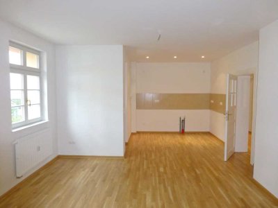 Stilvoll sanierte 3-Raum-Wohnung mit Balkon und Tiefgaragenstellplatz in der Nähe des Auensees !!