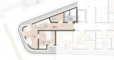 Erstbezug: Moderne 2-Zimmer-Wohnung im 5. OG mit Balkon in Koblenz Altstadt