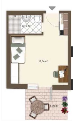 Moderne Terrassenwohnung mit Einbauküche in Top-Lage