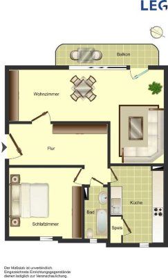 2-Zimmer-Wohnung in Hamm Norden