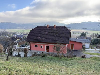Sonnige Südhang-Lage in Liebenfels:Haus mit 6 Zimmern und toller Aussicht,auf 3.730 m2 Baugrund