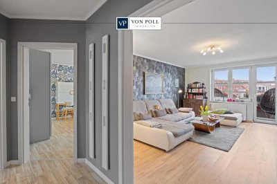 Sonnige 3-Zimmer-Dachgeschosswohnung mit Balkon und 2 PKW-Stellplätzen in zentraler Lage von Warnemü