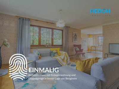 EINMALIG - Einfamilienhaus mit Einliegerwohnung und Doppelgarage in bester Lage von Besigheim
