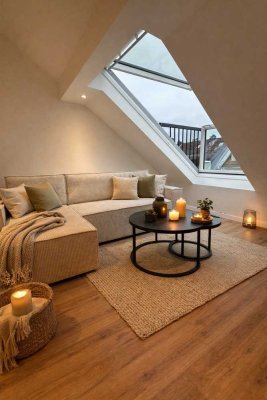 Neuwertige Dachgeschosswohnung mit Klimaanl. & Möbeln – südlich der Nürnberger Innenstadt