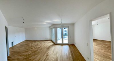 2-Zimmer-Neubauwohnung mit Süd-Balkon, Aufzug und Tiefgarage in Düsseldorf-Oberkassel