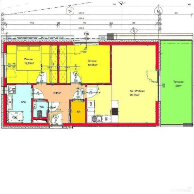 Provisionsfreie Neubau 3-Zimmer Terrassen - Wohnung mit TG-Stellplatz