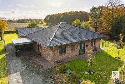 Barrierefreier Bungalow mit Nebengebäude und tollem Blick in die Felder