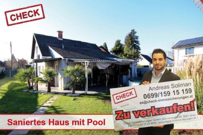 Ruhelage! Saniertes Ziegelmassiv-Einfamilienhaus mit Pool in Liebenau!