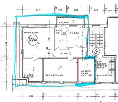 Poststr. Jülich_93 m2 Wohnung mit Möbeln und Küche