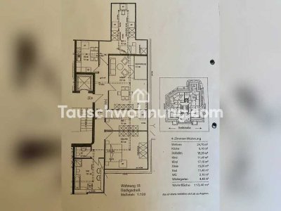 Tauschwohnung: 4-Raum-Wohnung Nähe gr. Garten