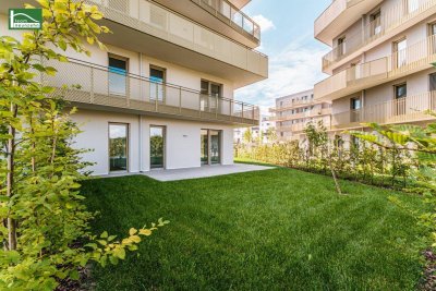 Begehrte EG-Wohnung mit großem Garten in Grün-Ruhelage mit 3.Zimmer im Niedrig-Energie-Standard - Provisionsfrei und sofort beziehbar