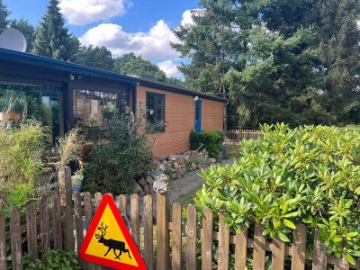 Tiny House in der Lüneburger Heide mit eigenem Grundstück am Waldrand und See gelegen