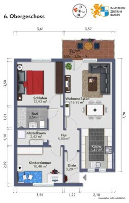 Top Lage Nähe Wöhrder See - Erstbezug nach Sanierung mit  Ausblick 6. Og. mit Aufzug