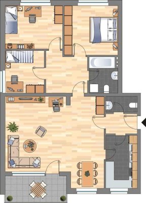 4-Zimmer-Wohnung in Wilhelmshaven Fedderwardergroden