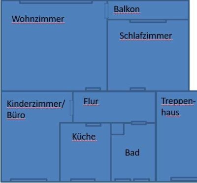 Gepflegte 3-Raum-Wohnung im ersten Obergeschoss mit Balkon in Rodgau