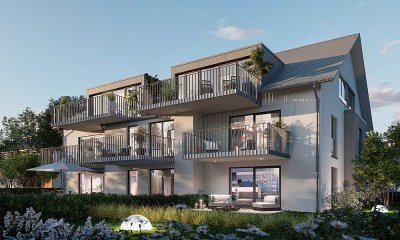 Neubau: Vier-Zimmer-Erdgeschosswohnung mit großem Garten und überdachter Terrasse in Ravensburg Süd