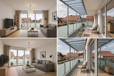 Hart bei Graz! Sonnige 3 Zimmer Wohnung mit TOP Ausstattung und großem Süd-Balkon !!!