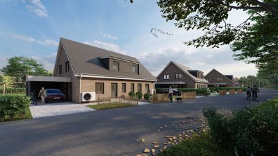 Neubau-Doppelhaushälfte im KfW-40-QNG-Standard