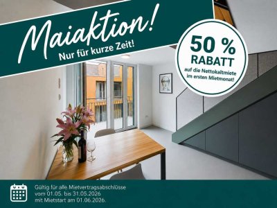 Möblierte & zentrale all-inclusive Maisonette mit Balkon | Maisonette Prime
