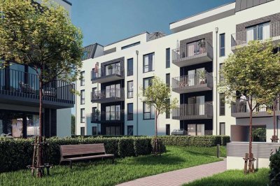 Erstbezug: 3-Zimmer-Wohnung mit West-Balkon, Fußbodenheizung und attraktivem Grundriss