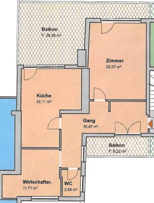 Schöne 2-Zimmer-Wohnung mit Balkon in Brixlegg (Wohn/Wintergarten)