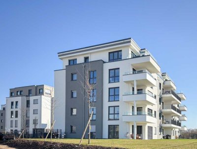 Mainz-Kostheim! HIGH-CLASS 4-Zi-Neubau-Wohnung am Wasser, barrierefrei, Balkon, 2 TG-Plätze uvm