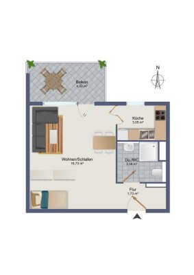 Charmantes Erdgeschoss-Apartment in Toplage von Neu-Isenburg zu verkaufen