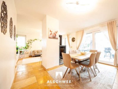 Exklusive 4-Zimmer-EG-Wohnung am Großen Garten mit Terrasse, Gartenanteil, Einbauküche & TG