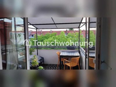 Tauschwohnung: Wunderschöne, helle Dachgeschosswohnung mit großem Balkon