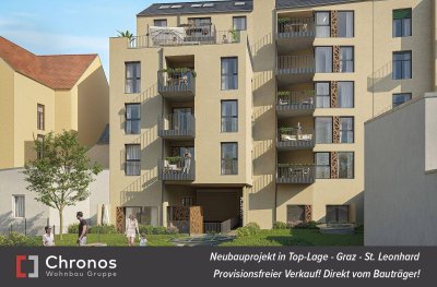 Kaufnebenkosten-AKTION! ACHTUNG ANLEGER! Neubauprojekt - St.Leonhard! Große 2-Zimmerwohnung mit Innenhofbalkon!