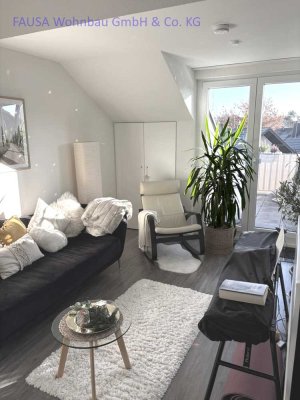 Für Einzelperson: Kl. 2-ZW im DG, Balkon zum Garten, Niedrigenergiehaus BJ 2018!  745€ warm, ab 1.2.