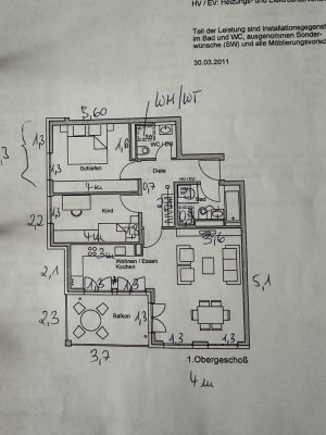 3-Zimmer Wohnung mit Balkon in München-Lochhausen