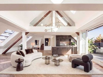 Wohnen über den Dächern: Luxus-Maisonette im Altbau