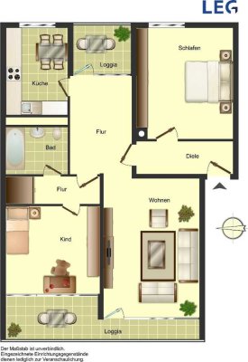 Demnächst frei! 3-Zimmer-Wohnung in Ratingen West
