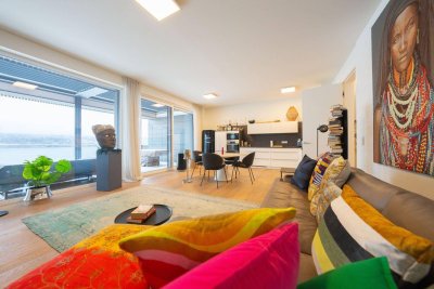 PENTHOUSE mit gigantischer 60 qm Seeblickterrasse neben dem begehrten Golfplatz DELLACH