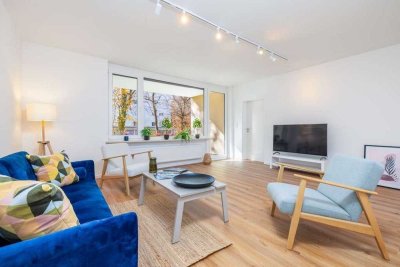 Frisch sanierte 3-ZKB mit 2 Balkonen im Grünen & TG-Stellplatz – Provisionsfrei