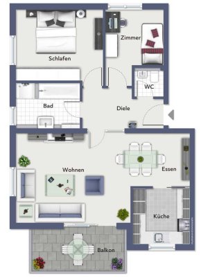 Helle 3-Zi.-Wohnung im Zentrum von Bopfingen