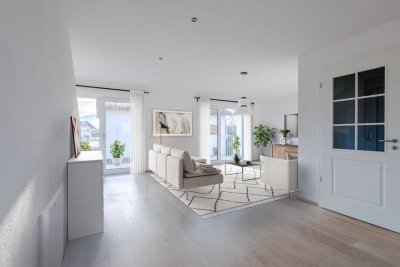 Sehr helle Maisonette-Wohnung mit Bergblick und großer Loggia