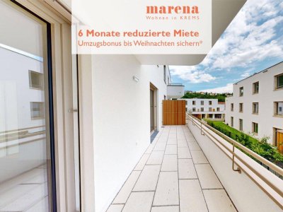 2-Zimmer-Wohnung mit Terrasse in Südlage + Umzugsbonus: 6 Monate reduzierte Miete | marena – Wohnen in Krems Haus 75b