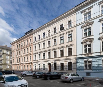 GEWERBLICHES APARTMENT | GARTEN/TERRASSE | ERSTBEZUG nach Sanierung | Komplett hofseitig | Bestlage in Gehweite zum 1. Bezirk | Repräsentatives Jahrhundertwendehaus