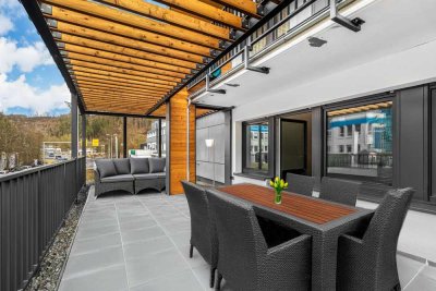 Luxuriöse 4-Zimmer-Wohnung in Lennestadt-Altenhundem, Erstbezug nach Sanierung mit EBK und Terrasse