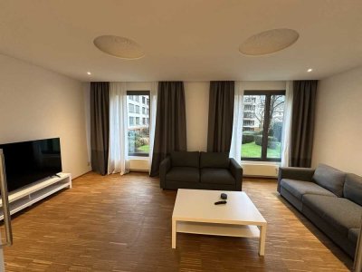 Luxuriöse möblierte Wohnung in Düsseldorf-Unterbilk mit Tiefgaragenstellplatz