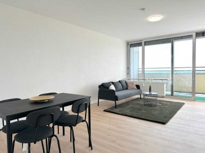 � Moderne 2-Zi-Wohnung im 18. OG | Voll möbliert | 1.005€ warm | LU-Mitte �